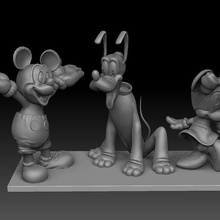 mickey mousemini mousepluto mouseplutodisney 3d print model - Mito3D