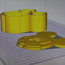 Topolino topo guidato lampada luce cartello scatola cassetto 3d print model - Mito3D