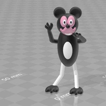 mickey mouse art creatures 3d print model - Mito3D