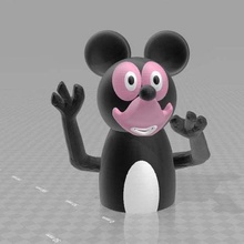 mickey mouse - colorprintable art creatures cartoon character cartoons 3d print model - Mito3D