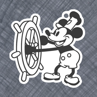 Mickey fare halka açık alan adı anahtarlık vapur willie 3d print model - Mito3D