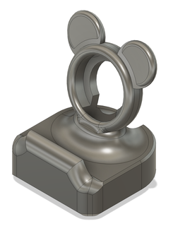 Topolino topo Mela orologio titolare supporto 3d print model - Mito3D