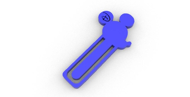 mickey Maus Lesezeichen Dekoration Kunst Dekor 2d Innere Design Emblem Logo Separator Bücher Tiere Disneyland Schloss Disney 3d print model - Mito3D