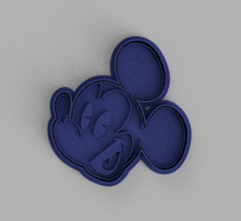 mickey mouse coockie cutter cookie diseney 3d print model - Mito3D