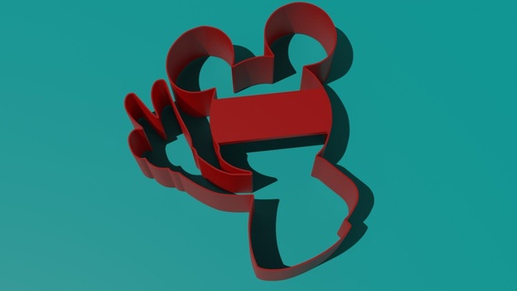 mickey mouse cookie cutter cookies sharp cake kitchen cook food 3d print model - Mito3D