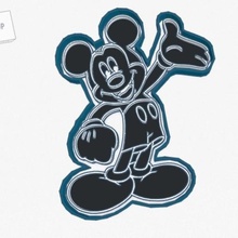 mickey mouse à l'emporte-pièce divers jannie de la souris cookie cutter 3d print model - Mito3D