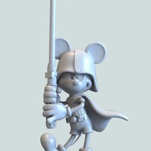 mickey mouse darth vader disney star wars 3d print model - Mito3D
