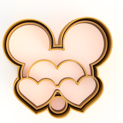 mickey Maus Disney Liebe Plätzchen Cutter Schneider Marzipan Valentinstag Freundschaft Liebhaber 3D print model - Mito3D