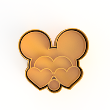 mickey mouse disney love cookie cutter kids fondant stamp cutters marzipan valentine's day friendship lovers cokkie short february 14th 3d print model - Mito3D