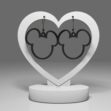 mickey Maus Ohrringe Mode Tier Disney Karikatur Nagetier niedlich Kinder Kind Ventilator Ohrring Schmuck Juwelier schön Ohren 3d print model - Mito3D