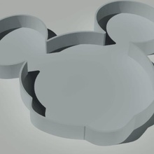 mickey mouse forme casa cookie modello 3d 3d print model - Mito3D