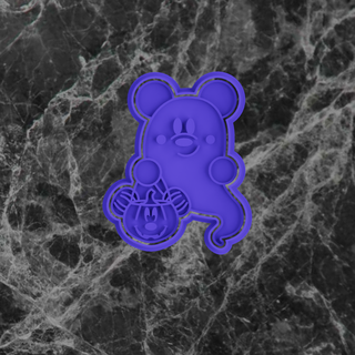 Mickey ratón fantasma Galleta cortador galletas respuesta fondant tortas regalo masas decoración biscotti galleta azúcar decoracion Galletas decoradas 3d print model - Mito3D