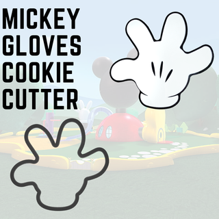 mickey mouse glove cookie cutter cookies minnie disney 3d print model - Mito3D