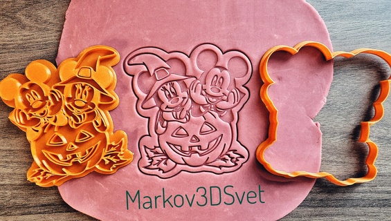 Mickey Souris Halloween biscuit coupeur cuisinier coupeur biscuit 3d print model - Mito3D