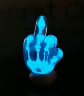 mickey mouse hand middle finger glow drak 3d print model - Mito3D
