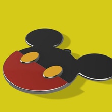 mickey mouse di testa albero natale ornamento casa arredamento 3d print model - Mito3D