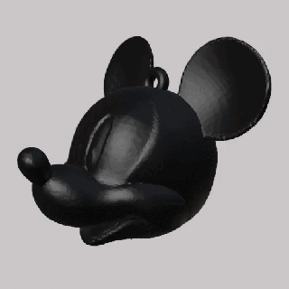 mickey mouse head keychain - pendant earring 3d print model - Mito3D