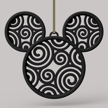 mickey mouse head spiral ornament v3 christmas tree disney 3d print model - Mito3D