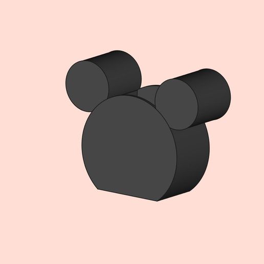 Mickey fare Kulp destek mickeymouse 3D print model - Mito3D