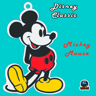 mickey mouse keychain disney 3d printing stl details quality durability emblematic character yellow red black white collection recognizable fun 3d print model - Mito3D