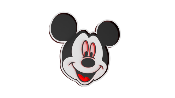 mickey mouse keychain keychain  3d print model - Mito3D