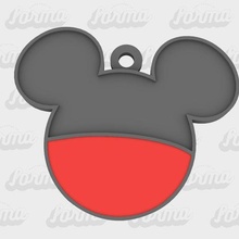 Mickey ratón llavero joyería joya disney llave anillos cadena moldes Galleta cortador 3d print model - Mito3D