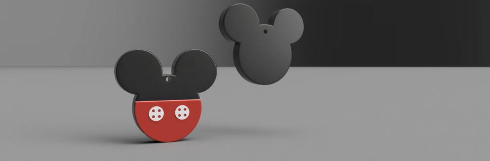 mickey Maus Schlüsselbund Schlüsselbund mickey Maus 3d print model - Mito3D