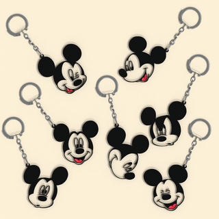 Mickey fare anahtarlık 3d print model - Mito3D
