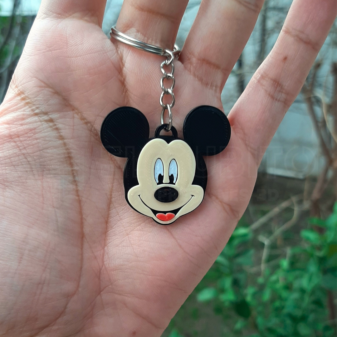 mickey mouse keychain key chain minnie disney 3D print model - Mito3D