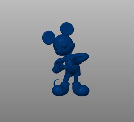 mickey mouse love art heart 3d print model - Mito3D