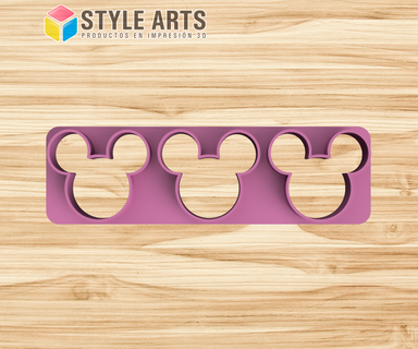 Mickey ratón mini corte regla galletas cortador 3d print model - Mito3D