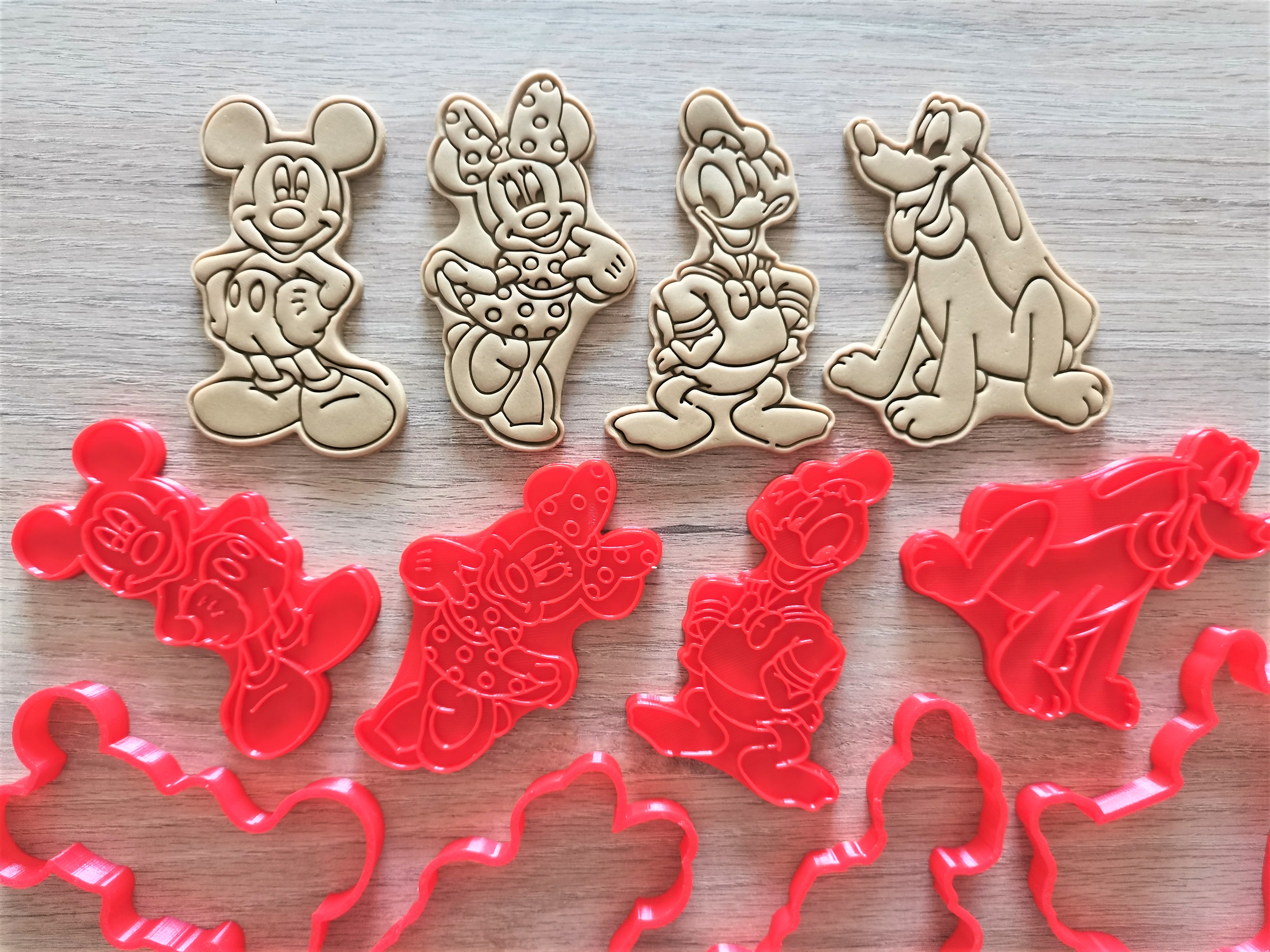 mickey mouse minnie pluto donald cookie cutters baking kitchen bakery 3D print model - Mito3D