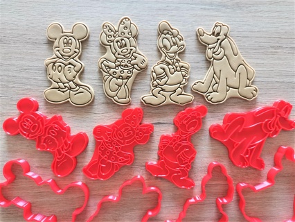 mickey mouse minnie pluto donald cookie cutters baking kitchen bakery 3d print model - Mito3D