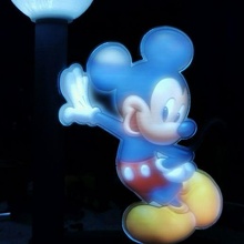 mickey mouse moon litho lamp kids 3d print model - Mito3D