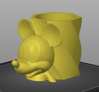 Mickey fare dolma kalem Kulp destek 3d print model - Mito3D