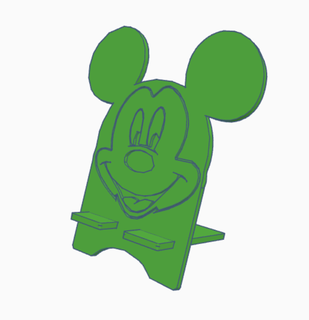 mickey rato phone ficar pé Disney suporte celular Móvel 3d print model - Mito3D