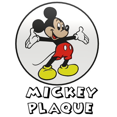 mickey fare plak ev disney görüntüle çocuklar boya renk 3d print model - Mito3D