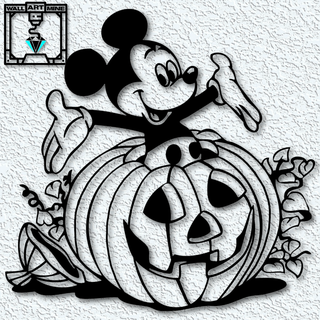 Mickey fare kabak duvar Sanat kriko Fener dekor 2d Disney cadılar bayramı sonbahar jackolantern fanart Minnie karakter düşük poli Sanatı Bedava ev dekorasyon 3d print model - Mito3D