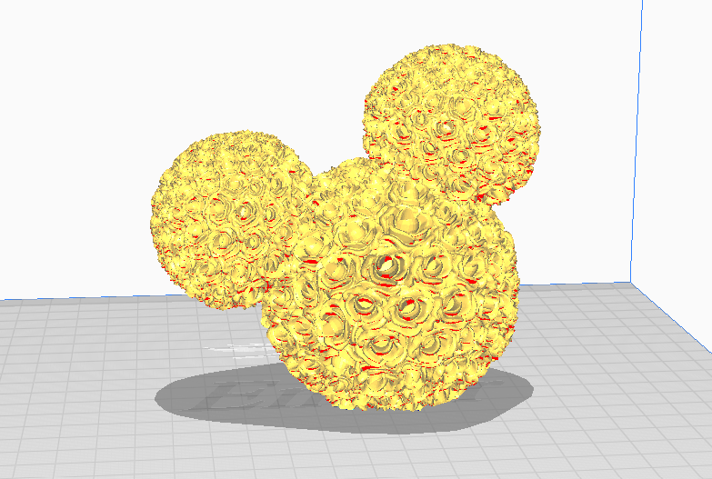 Mickey ratón rosas decoración 3D print model - Mito3D