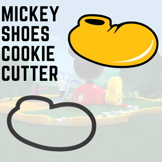mickey mouse shoe cookie cutter cookies minnie disney 3d print model - Mito3D