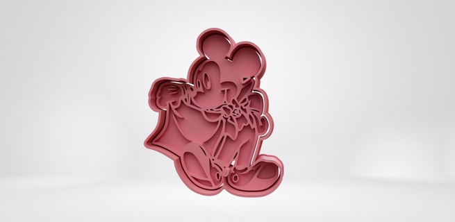 Mickey ratón vampiro Galleta cortador cortadores molde galletas azulado animado serie tv espectáculo 3d print model - Mito3D
