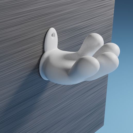 Mickey ratón pared percha disney minnie regalo fácil impresión apoyo mano guante 3D print model - Mito3D