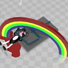 mickey mousetrapp arcobaleno nsfw art sculture 3d print model - Mito3D