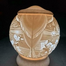 Topolino notte luce litofania lampada donald Natale litografia disney sfera 3d print model - Mito3D