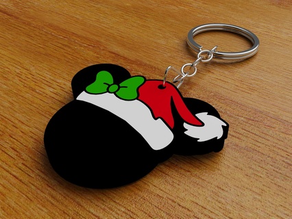 mickey noel keychain Jewelry key rings keychains christmas disney #christmasxcults 3d print model - Mito3D