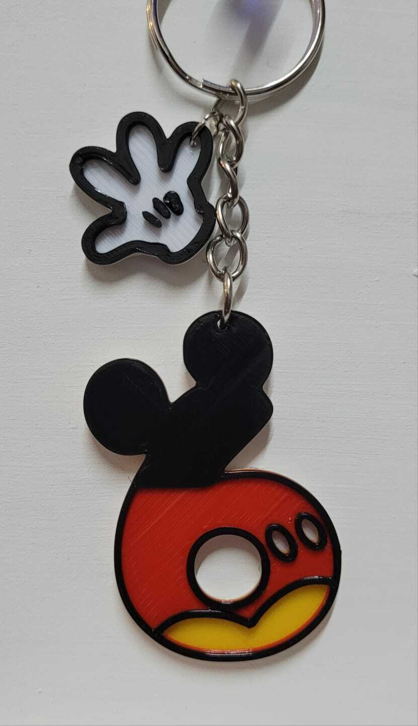 mickey number 6 little hand mouse birthday new last six keychain 3D print model - Mito3D