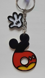 mickey number 6 little hand mickey mouse mouse birthday new last six keychain keychain  3d print model - Mito3D