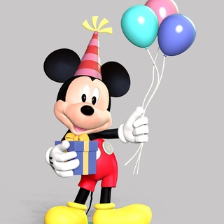 mickey party fanart mouse cat 3dprint 3dprinting anime manga game character figure cute sculpture statue animal squirrel gamecharacter characterdesign 3d print model - Mito3D