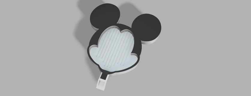 Mickey inci tepsi dp Paintig elmas 3d print model - Mito3D