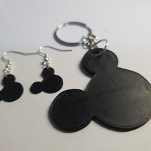 mickey pendants keychain jewelry mouse 3d print model - Mito3D